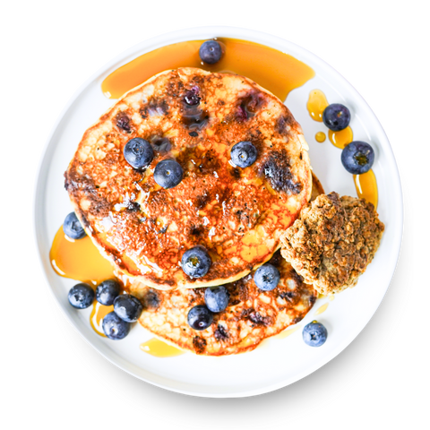 Blueberry Pancakes + Sausage