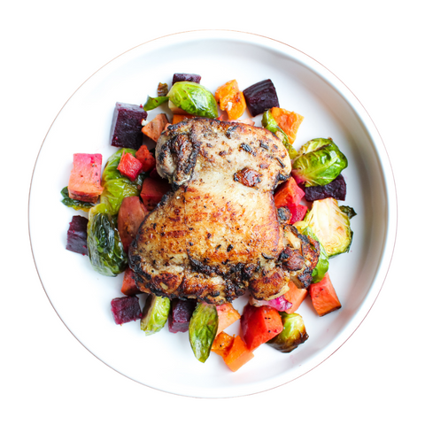 Chicken Thighs + Harvest Veggies