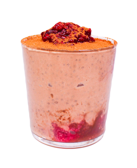 Chocolate Raspberry Chia Mousse