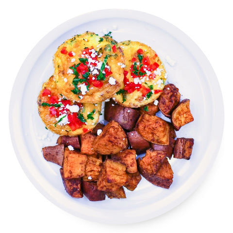 Red Pepper Goat Cheese Egg Bites