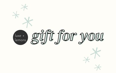 luxe + lemons gift card