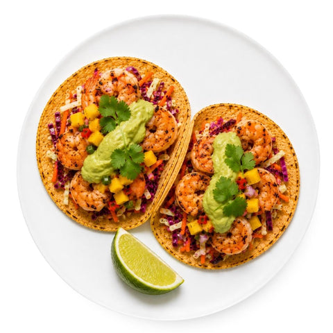 Shrimp Tacos + Mango Salsa