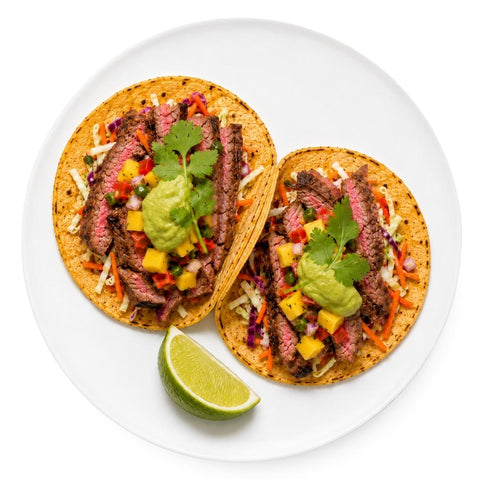Steak Tacos + Mango Salsa