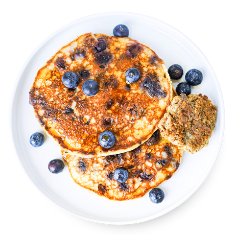 Blueberry Pancakes + Sausage