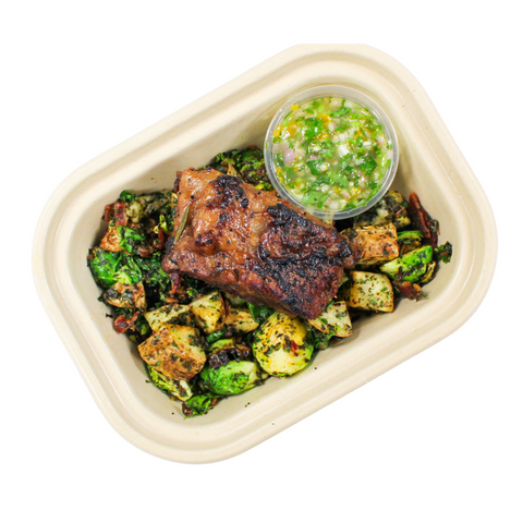 Braised Beef + Brussels Bacon Hash