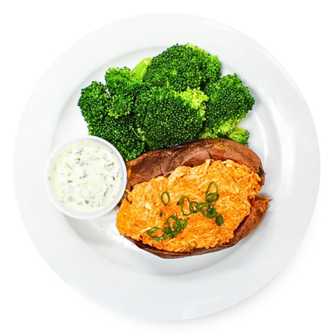 Buffalo Stuffed Sweet Potato