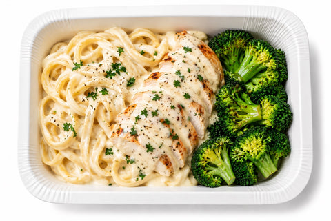 Chicken Fettuccine Alfredo + Broccoli