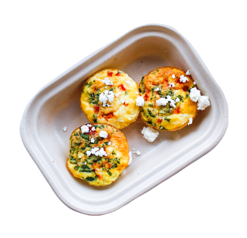 Red Pepper Goat Cheese Egg Bites