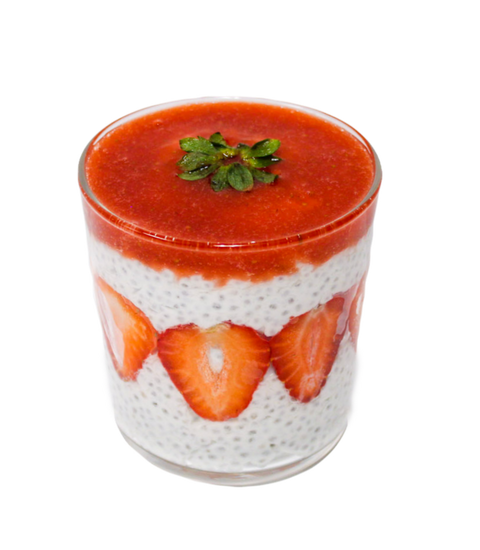 Strawberry Cheesecake Chia Pudding